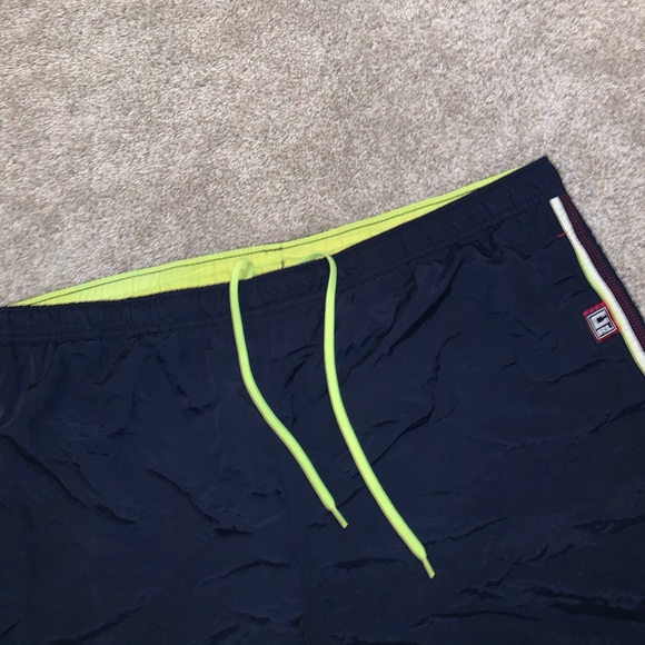 Chaps Ralph Lauren Blue & Yellow Swim Trunks - Picture 3 of 7